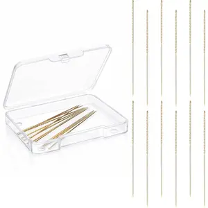 WILLBOND 12 Pieces Snag Nab It Tools 2.36 Inches Snag Repair Needle Tool Woven and Knits Sewing Stitching Needle Tools for Knitted Woven Cloth Garments Drapes (Gold,2.36 Inches)