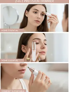 Quick Touch-Up Anytime! Electric Eyebrow Trimmer Removes Unwanted Hair Instantly, Shapes Brows Precisely Without Pain, Safe for Sensitive Skin, Built-in Light, Portable Cordless Design, Rechargeable for Purse & Travel
