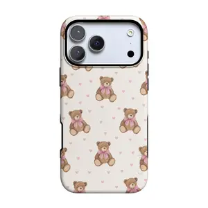 Casely iPhone 17 Pro Case | Cuddle Up | Teddy Bear | Bold Protective Design | Compatible with MagSafe