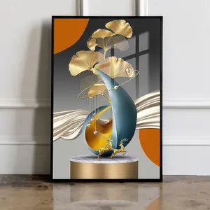 1-count aluminum alloy frame canvas, modern light luxury geometric abstract decorative poster, high-end living room entrance wall decoration, modern room bedroom decoration, fashionable family poster art, waterproof art, Modern Abstract Design, Artistic