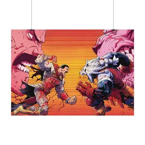 Invincible Image Comics Poster, Battle beast and Thragg Final Showdown, Dynamic Comic Art Rolled Poster