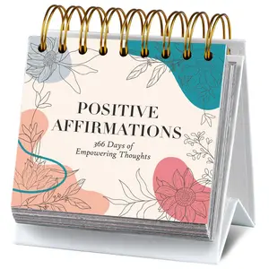 Daily Affirmation Calendar Inspirational Standing Flip Calendar Undated Inspirational Quotes Desk Calendar Motivational Calendar Daily Flip Positive Thoughtful Gifts for Women Office Decor