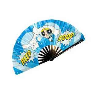Kawaii Bubbles Rave Fan | Cute EDM Hand Fan | Folding Fan | Kawaii Inspired Rave Fan | Large Hand Fan | Clack Fan | Rave Accessory | Rave Essential