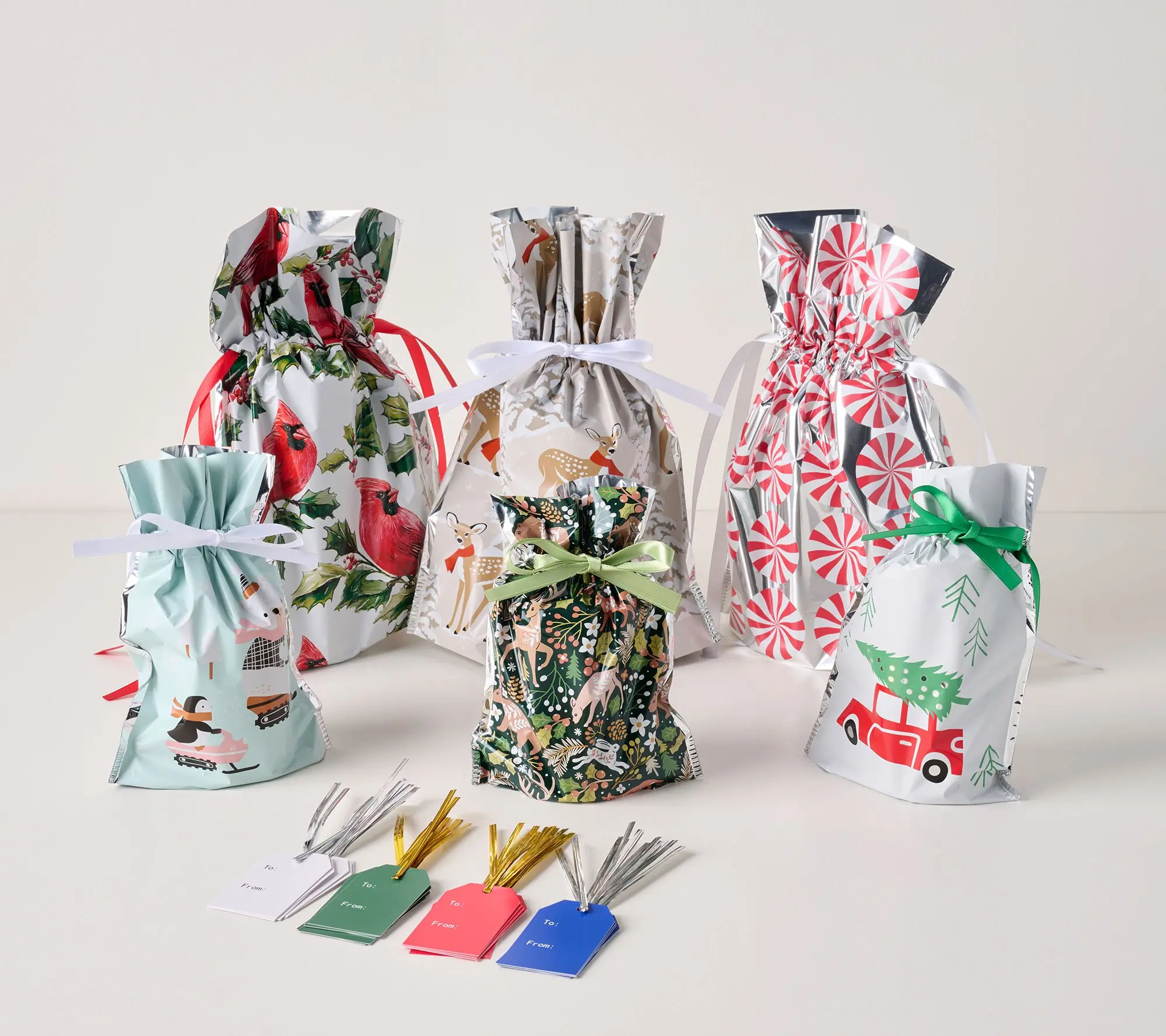 Kringle Express 50-piece Small Medium Gift Bags Set Kringle Express 50-piece Small Medium Gift Bags Set