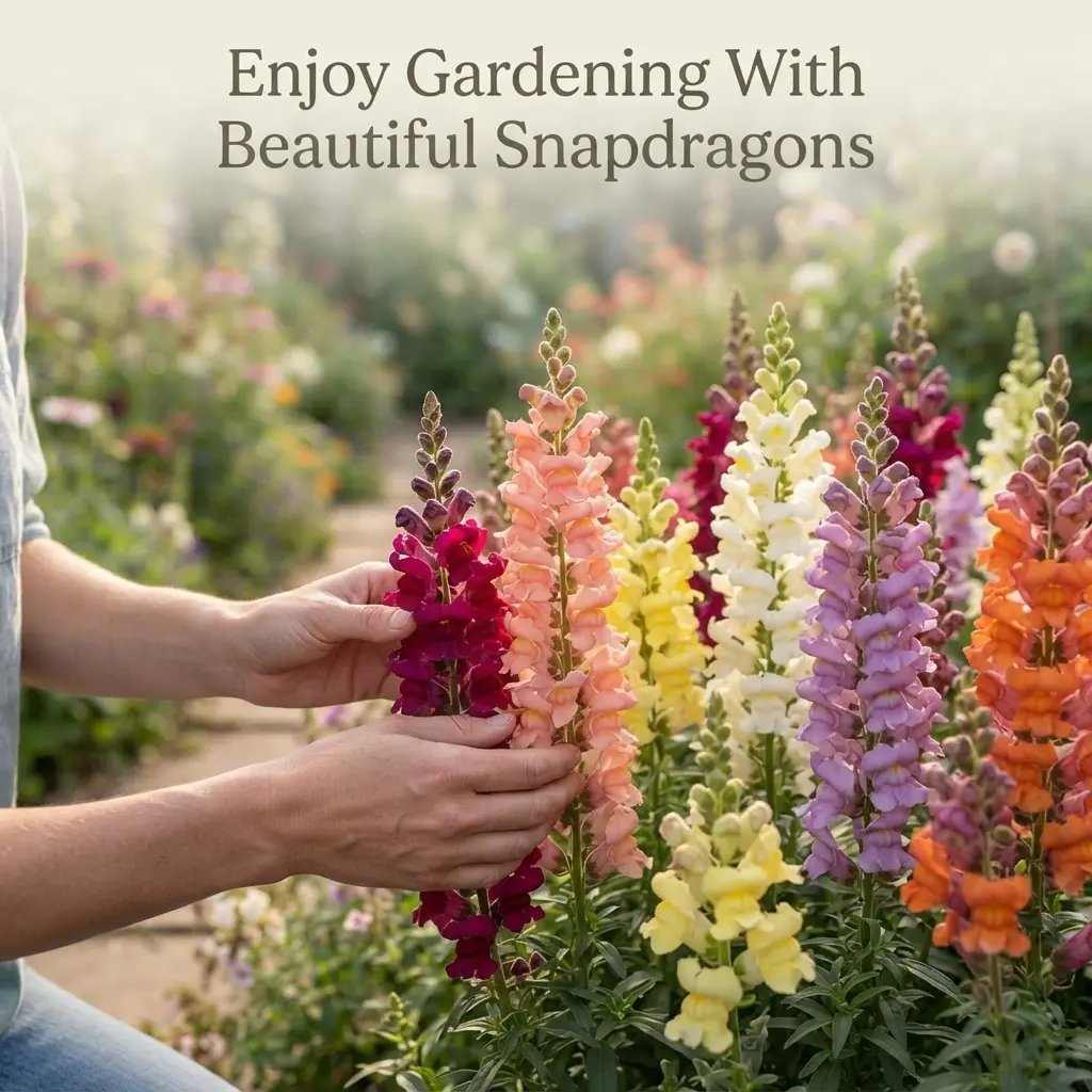 Grow stunning mixed-color snapdragons! 5,000 premium seeds per pack—perfect for gardens, balconies, and fresh-cut bouquets. A fantastic gardening gift for plant lovers—easy-to-grow perennial wildflower seeds.