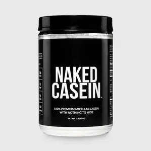 Naked Casein - 100% Premium Micellar Casein Protein Powder - 1 LB - Sourced from US Farms - 26g Protein, 0g sugar, 0g Carbs - For Muscle Recovery - Slow Digesting - Only 1 Ingredient