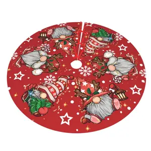 1 pcs 48 Inch Christmas Tree Skirt Xmas Soft Cover Mat Decor  Tree Skirt for Holiday Ornaments Party Home Indoor Decorations