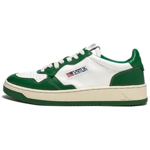 AUTRY Leather Casual Fashion Sneakers for Men in Green and White Trending Shoes, House White Official Shoes to Get / Maison Mihara