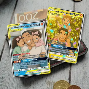 Personalized Father’s Day Trading Card - Custom Photo Wallet Card - Unique Gift for Dad - Father’s Day Gift from Kids - New Dad Keepsake