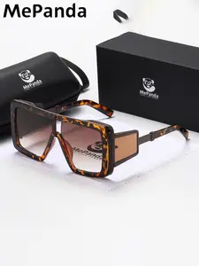 1 Pair Mepanda Unisex Square Full Frame Sunglasses, Fashion Trendy Sunglasses, Oversize Design Oversized, UV400