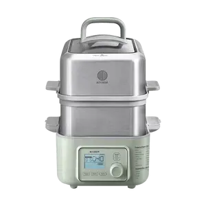 BUYDEEM 10L Electric Steamer with Dual Layer Steaming Basket - Smart Timer & Rapid Steam - Perfect for Home Cooking