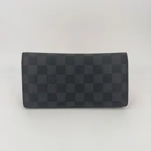 Pre-owned Louis Vuitton Leather Small Leather Goods Damier Long Wallet 2222