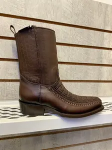 Wild West Boots Caiman Belly Brown