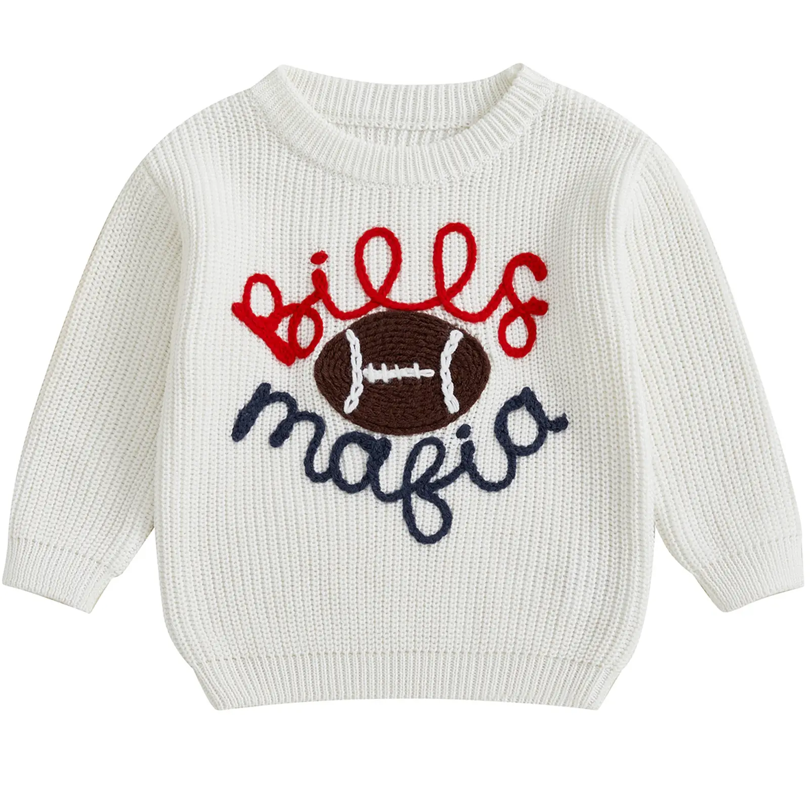 Toddler Baby Girl Boy Knit Football Sweater Long Sleeve Pumpkin Sweasthirt Fall Winter Clothes Football Outfits