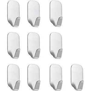 Yitape Mini Adhesive Hooks, 10-Pack No-Drill Wall Hangers, Strong Self-Stick, Perfect for Keys, Plugs, Cables, Easy Removal Without Damage