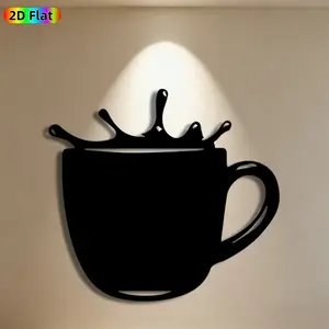 1pc Coffee Cup Metal Wall Art,Coffee Cup Statue Mural, Ideal Gift for New Year, Easter, Coffee Decor Enthusiasts,  Metal Wall Decor Wall Sculptures, Perfect for Kitchen Wall & Garden Fence Coffee Bar Enthusiasts, Stylish Year-Round Drink-Themed Decor