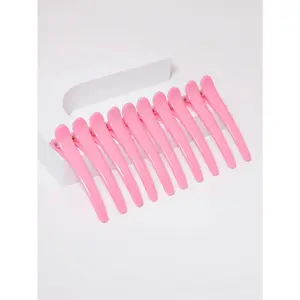 10pcs plastic ducktooth clip, suitable for female styling, anti slip hair clip for thick and sparse hair