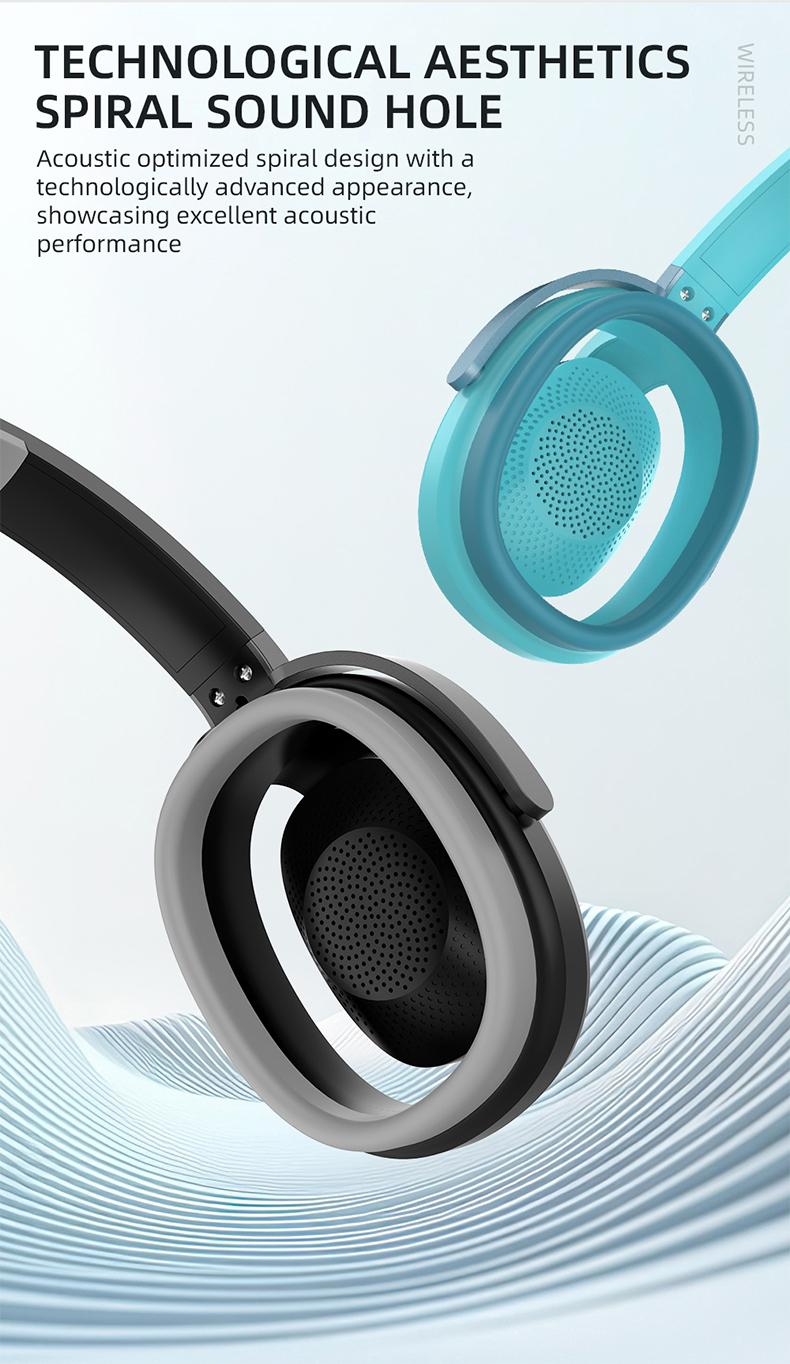 ZW-083 Headset Bluetooth Headphones，Hollow Earphone Design,Outstanding Acoustic Performance Balance Technology, Low-Latency Sound Image Synchronization, Bluetooth 5.4 Stable Version, 30-Hour Battery Life, Suitable For Work Or Outdoor Activities.