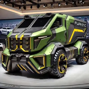 5D DIY Full Drill Round Diamond Painting - Diamond Art Kit Green Truck Mosaic, Canvas - DIY Wall Decor, Home Decoration, Suitable for Halloween and Christmas, Birthday and Anniversary Gifts