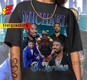 [Sale up to 50%] [Free Ship] MICHAEL B JORDAN Shirt, Michael B Jordan Homage T-Shirt, Michael Bakari Jordan American Actor Vintage Merch
