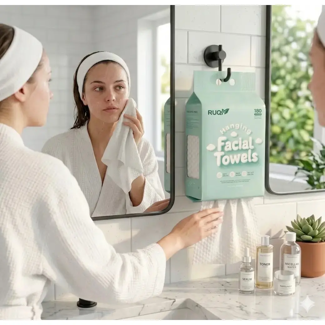 S-Disposable Face Towels – Ultra Soft Gentle Facial Towel for Skincare, Biodegradable Single Use Towel, Wet and Dry for Personal Daily Routine