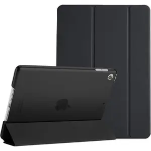 ProCase for iPad 9th/ 8th/ 7th Generation Case 10.2 Inch (2021/2020/2019 Release), 10.2 iPad Case 9th/ 8th/ 7th Gen Cover, Slim Smart Cover with Translucent Hard Shell Back -Black
