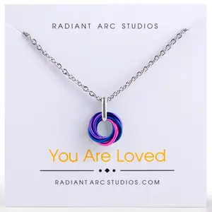 BI-ology - Rainbow Pendant Necklace, Fashion Costume Chain Jewelry Necklaces for Everyone