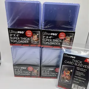 Ultra Pro 3X4 Thick Toploaders 130pt Point 4 Packs of 10 AND 100 THICK SLEEVES