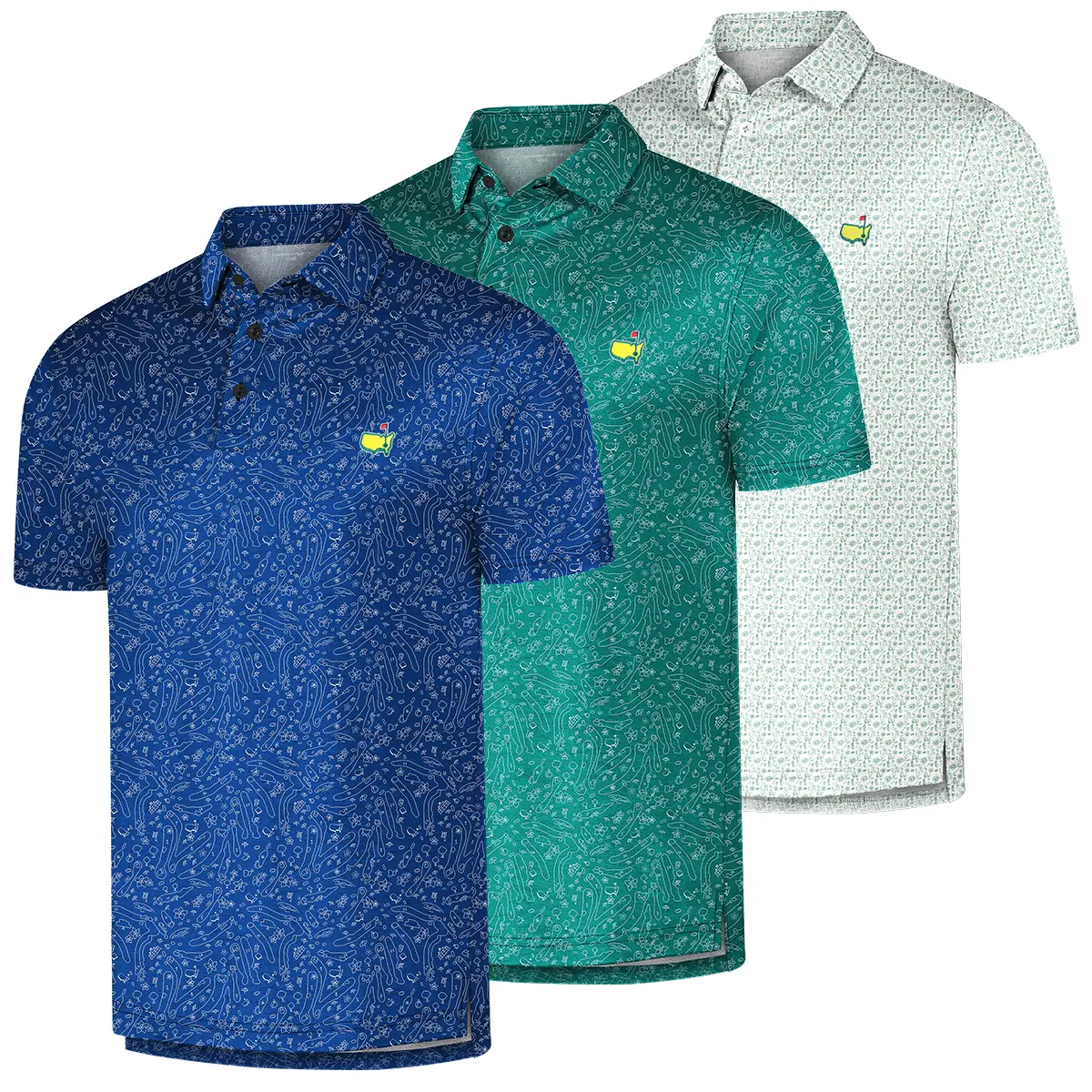 Mens Golf Polo Shirt – Short Sleeve, Moisture Wicking, Athletic Fit with Premium Embroidered Masters Golf Logo