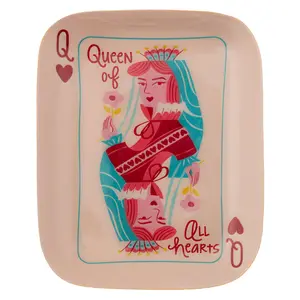 Queen of Hearts Small Rectangle Enamel Trays