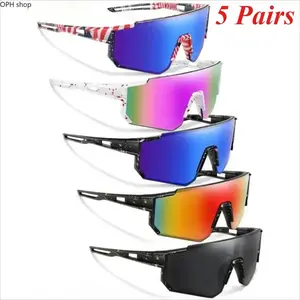 Unisex 5-Pack 2026 UV400 Protective Sunglasses - Lightweight Durable Frames, Anti-Glare Outdoor Sports Shades for Men, Cycling Fishing Essentials, Summer Fashion Accessories Value Pack