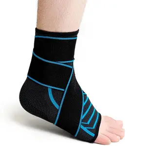Blue Unisex Breathable Ankle Support Brace, Adjustable Compression Ankle Guard, Ankle Protective Compression, Ideal for Running, Basketball, Cycling, Outdoor Activities