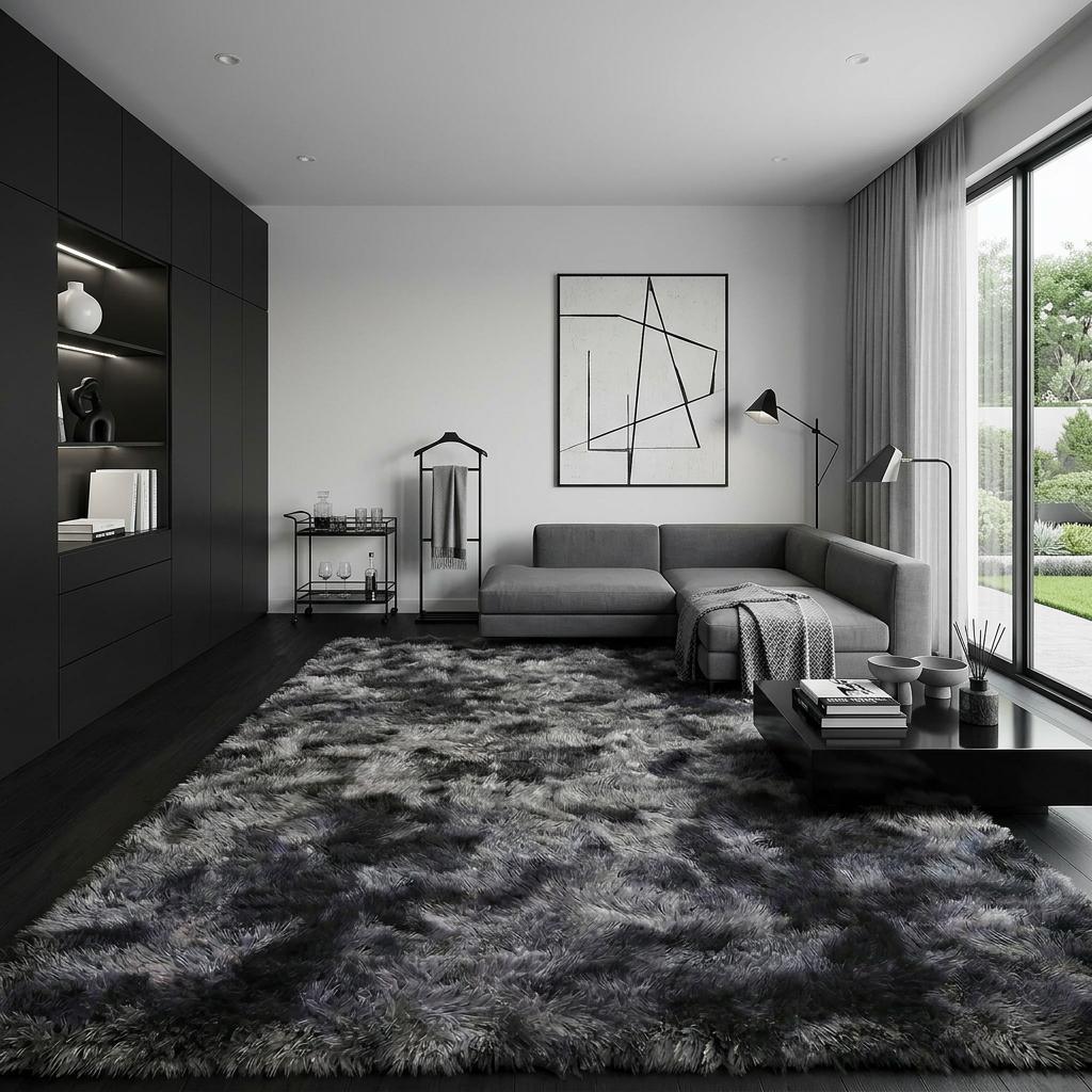 LUOGORT Ultra Soft Area Rugs For Bedroom Living Room Large Modern Fluffy Carpet Non Slip Backing Easy Maintain Mat For Hallway Dorm Apartment Home Office Home Decor Multiple Sizes