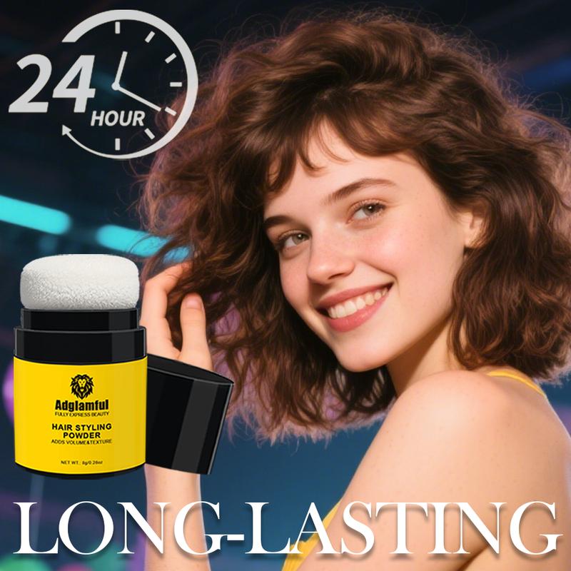 Adglamful Hair Styling Powder for Women Instant Volume & Texture Puff Applicator Lightweight Matte Finish 10g