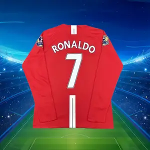 07-08 Home Red Fan Edition Ronaldo #7 Long-Sleeve Soccer Jersey