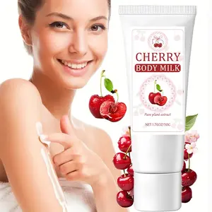 Cherry Body Lotion, Cherry, Comscentium, Hyaluronic Acid, Aloe Vera, Milk, Pure Plant Extract, Fast Moisture, Nourishing, Unisex