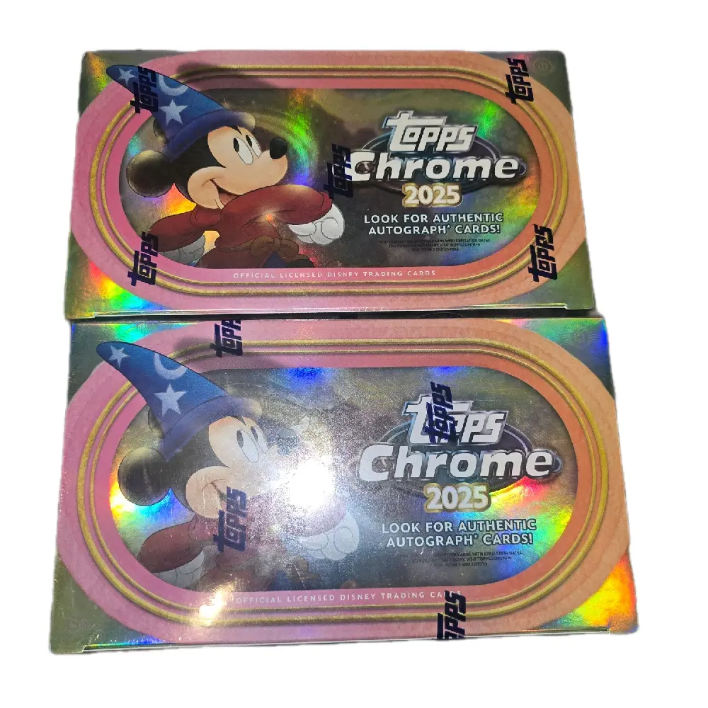Smaller Disney break! Including 2 2025 Topps Chrome Disney Hobby boxes!!