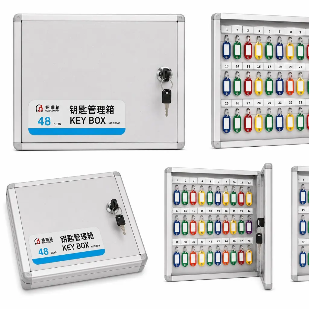 Key Cabinet Wall Mounted Security Management Key Box Storage Insurance Including Company Key Box ,Compact Design