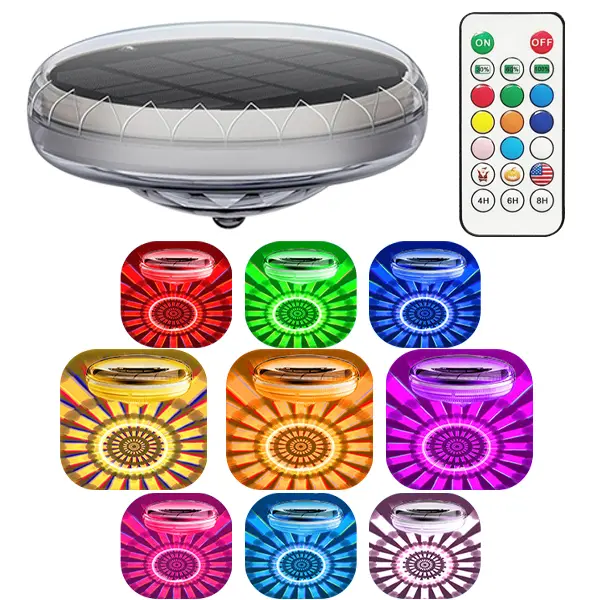 Underwater Pool Light with Remote Control, 9 Color Changing Underwater Pool Light, Decorative Light for Party, Wedding, Festival, Led Lights, Outdoor Lights IP67 Waterproof