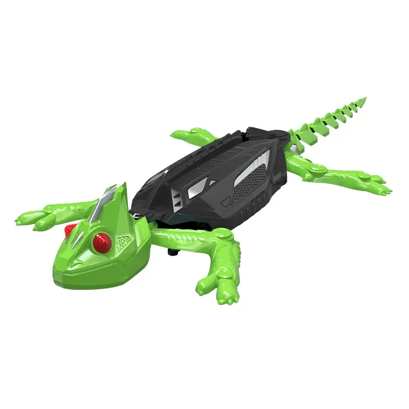 Remote Control Wall Climbing Chameleon Toy, Rechargeable RC Lizard with LED Eyes, Vacuum Suction, 360° Rotation, Flexible Tail, Crawling Animal Toy Gift for Kids 4+