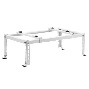 VEVOR Mini Split Ground Stand, Adjustable Anti-Vibration Mini Split Stand for 9000-24000 BTU Ductless Air Conditioner Heat Pump, Heavy Duty AC Base Bracket Floor Mount w/ 551LBS Max.Load Capacity