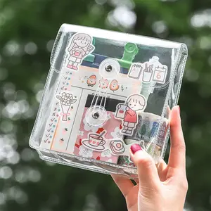 Style Transparent PVC Cable Organizer Bag, File Document Storage Pouch, Skincare Accessories Holder, Clear Wire Wrap Bag, Durable Pouch, Multifunctional Storage Solution, Storage Bags