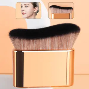 1 foundation brush, Contoured foundation brush, gold portable wavy flat brush face makeup brush, soft and fits the face, Cosmetic Brushes