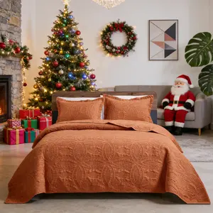 3pcs Quilt Bedspread Sets,Ultra Soft Microfiber Quilts for Twin Full Queen King Size Bed Coverlet Lightweight Reversible Bedspread,Modern Style Coin Pattern Coverlet for All Season Use,1 Bedspread&2 Pillowcases Bedding Set Quilted Room Home Christmas Gift
