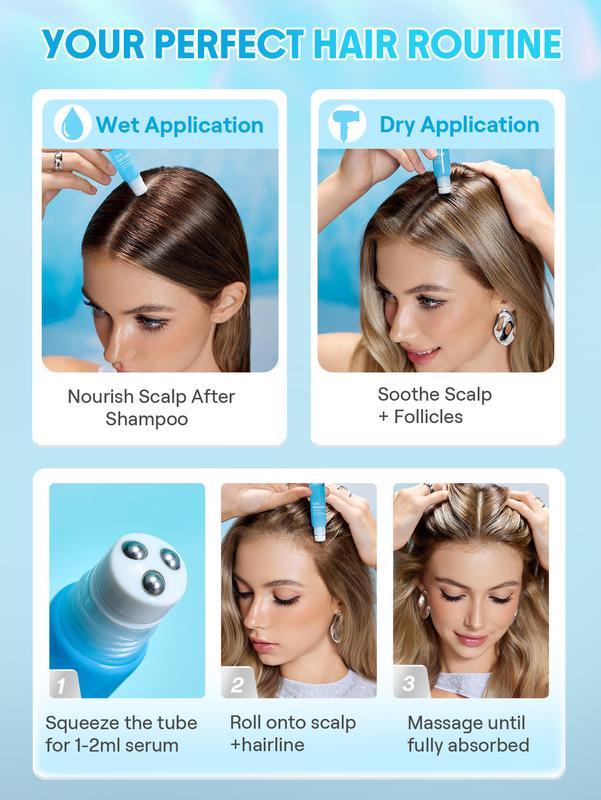 SHEGLAM HAIR Ice Revive Scalp Serum,Cooling Alpine Water Roll,Hair Massage Serum Roll,Soothe Hydrate Scalp,Strenghten Hair Roots,Enhance Scalp Skin Barrier,Reduces Hair,No-Rinse,Fast-Absorbing Daily Nourishing Haircare