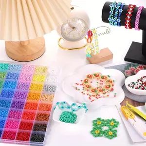 3900 Pack Beads for Jewelry Making 39 Colorful 3mm Glass Seed Beads for Bracelets Making Kit Small Beads for DIY Craft Necklace Earrings