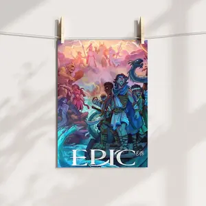 PIKPAKA music e-epic the musical Painting Calligraphy Waterproof & Scratch-Resistant Canvas Art - Premium Oil Painting Style Wall Decor for Living Room, Bedroom, Kitchen & Café, Perfect Holiday & Party Gift