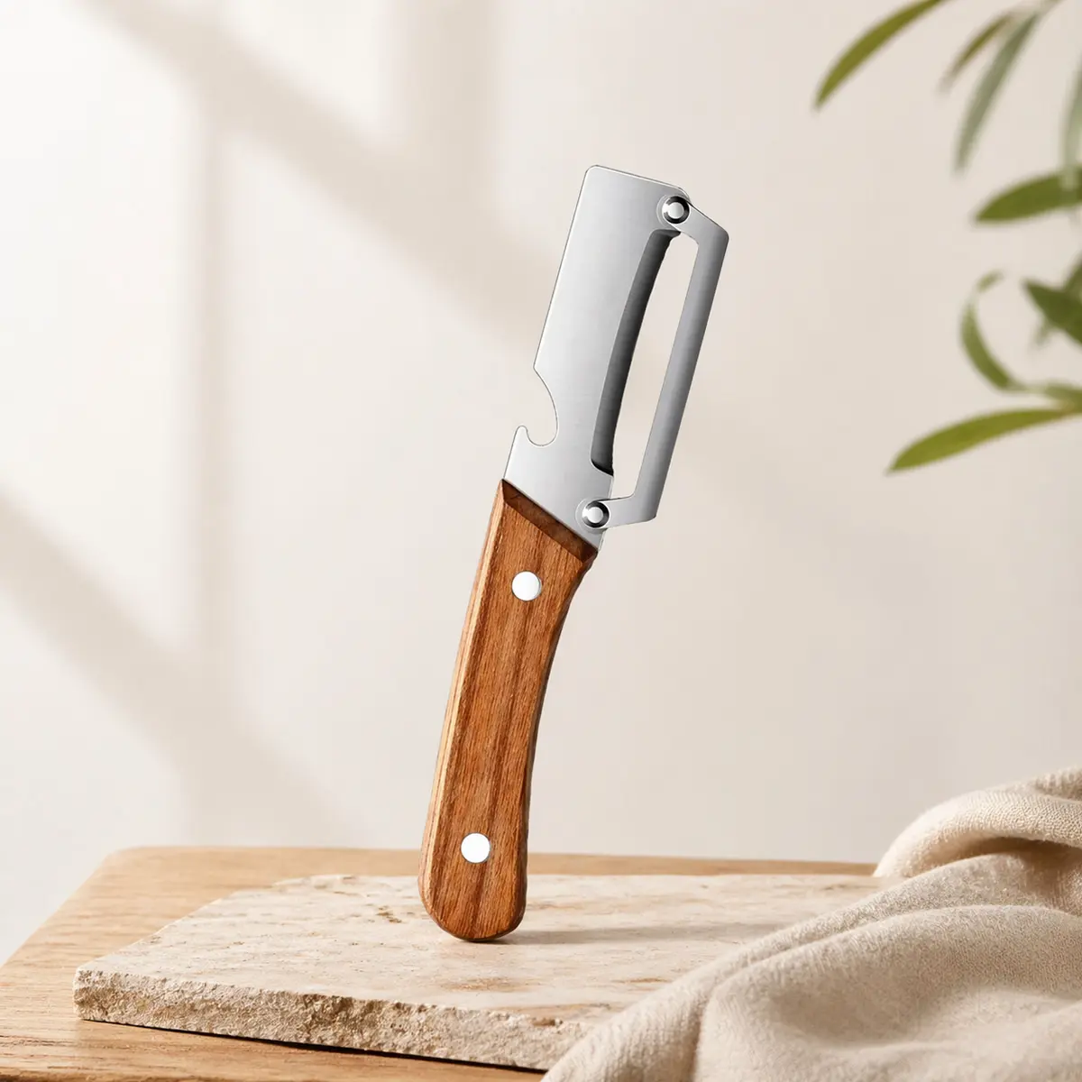 Stainless Steel Thick Kitchen Multi-Function Tool - Handheld Slicer, Sugar Cane & Pineapple Skin Removal Special Knife, Smooth Fruit Peeler Utensils for Dorms Daily Meal Prep
