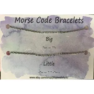 Morse Code Bracelet- Big Little Set