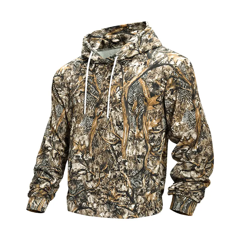 Men's Camouflage Hoodie Streetwear Gorpcore Style Pullover Sweatshirt Retro Camo Printed Hooded Jacket Casual Loose Fall Winter Tops